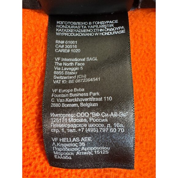 The North Face Half-Zip Fleece Jacket Mens L/G Orange Polyester Light Bright - Picture 7 of 14